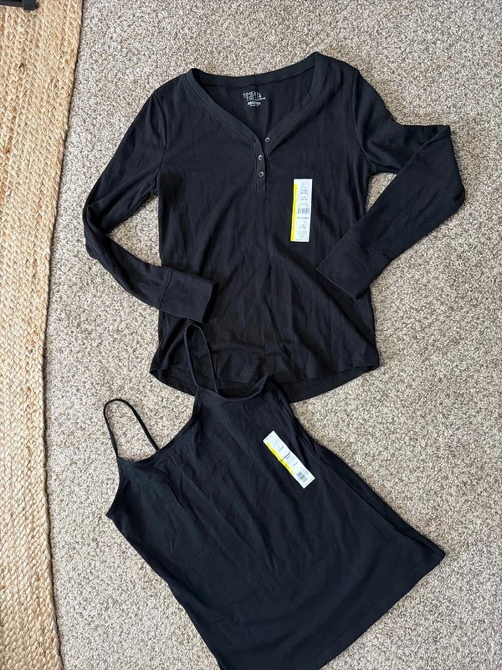3 for $9 Time and true L black Cami and Henley 3313